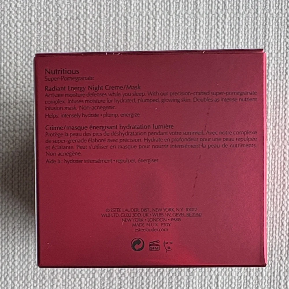 Estee Lauder Nutritious Super-Pomegranate radiant energy Night Creme/mask
